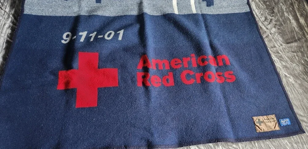 9/11 Pendleton Woolen Mills Commemorative Rare Lmtd Edition Red Cross Blanket